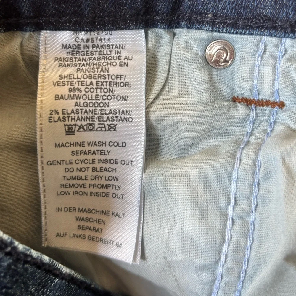 True Religion Rocco Relaxed Skinny Jeans Dark Wash Flap Pockets - Picture 7 of 8